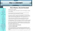 Desktop Screenshot of pick3mastery.com